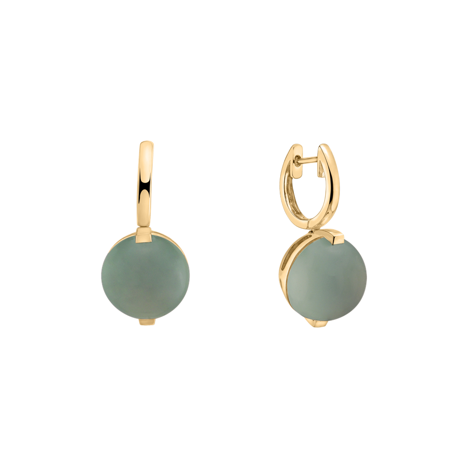 Earrings with Chalcedony Space Signature