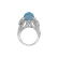Diamond ring with Aquamarine Ocean Sin3