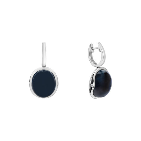 Diamond earrings with Topaz Fairytale Drop