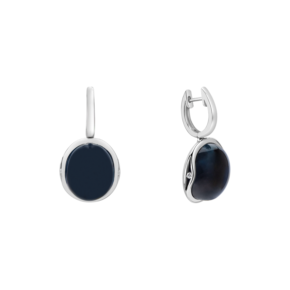 Diamond earrings with Topaz Fairytale Drop