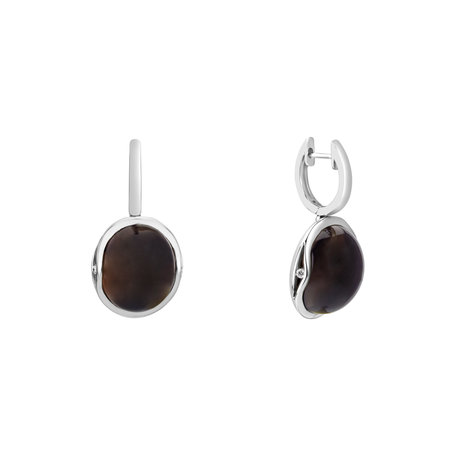 Diamond earrings with Quartz Fairytale Drop