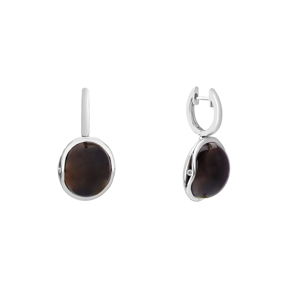 Diamond earrings with Quartz Fairytale Drop