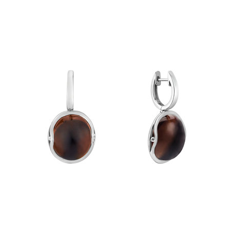 Diamond earrings with Quartz Fairytale Drop