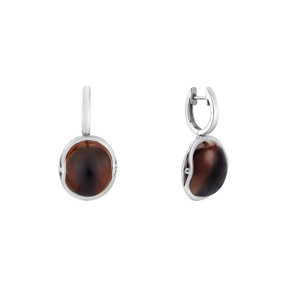 Diamond earrings with Quartz Fairytale Drop