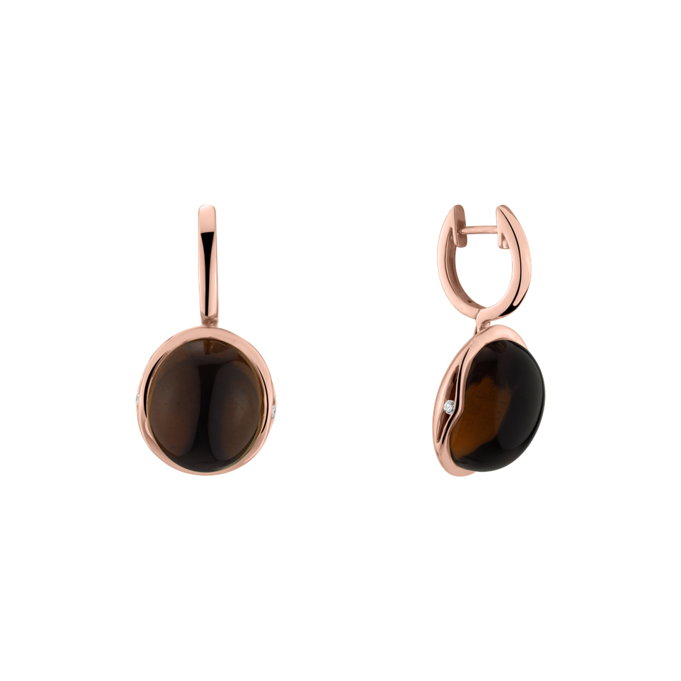 Diamond earrings with Quartz Fairytale Drop