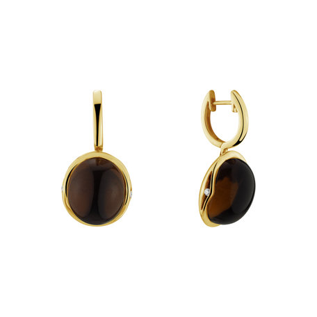 Diamond earrings with Quartz Fairytale Drop