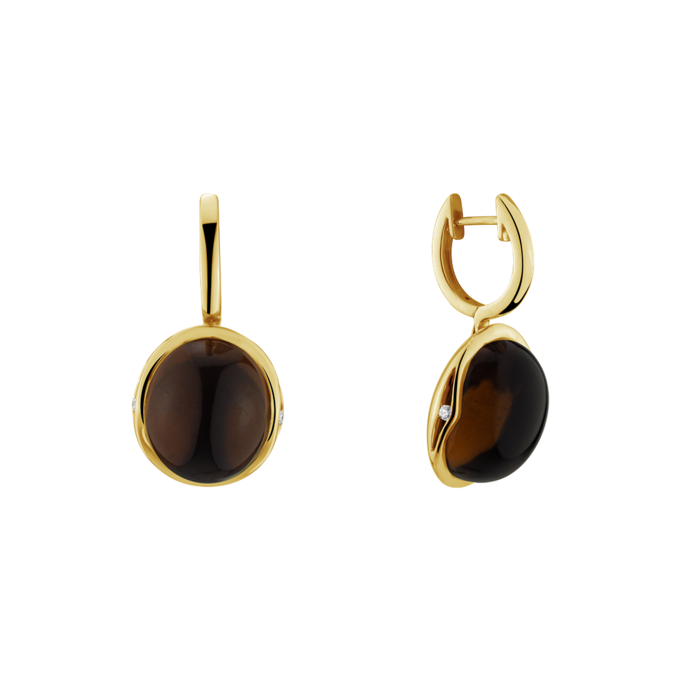 Diamond earrings with Quartz Fairytale Drop