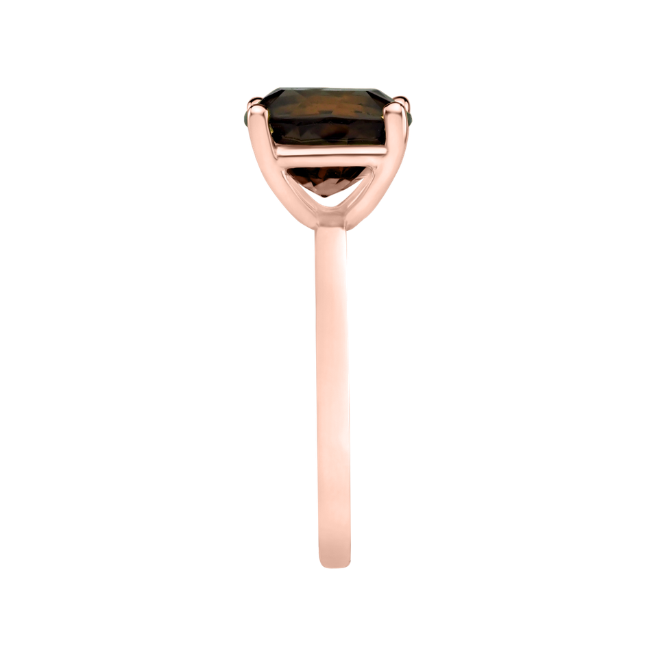 Ring with Smoky Quartz Bonbon