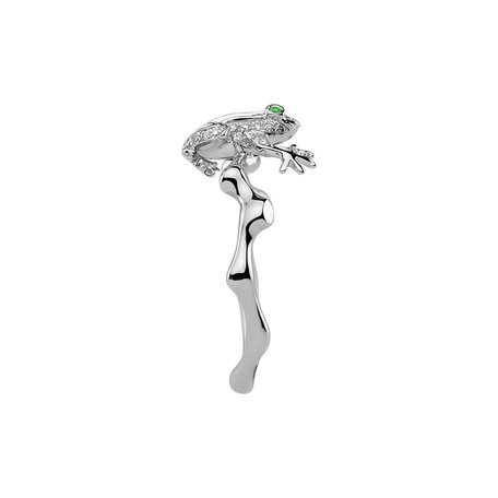 Diamond ring and Garnet Noble Frog