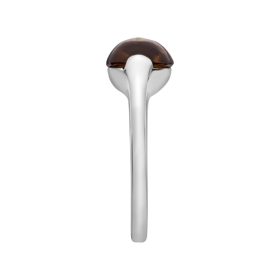Ring with Cognac Quartz Bonbon