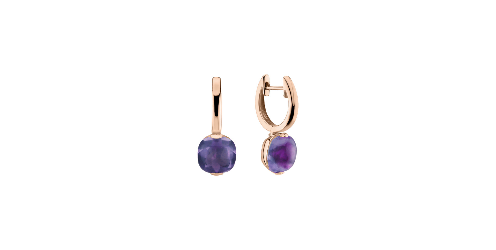 Earrings with Amethyst Brazil Bonbon