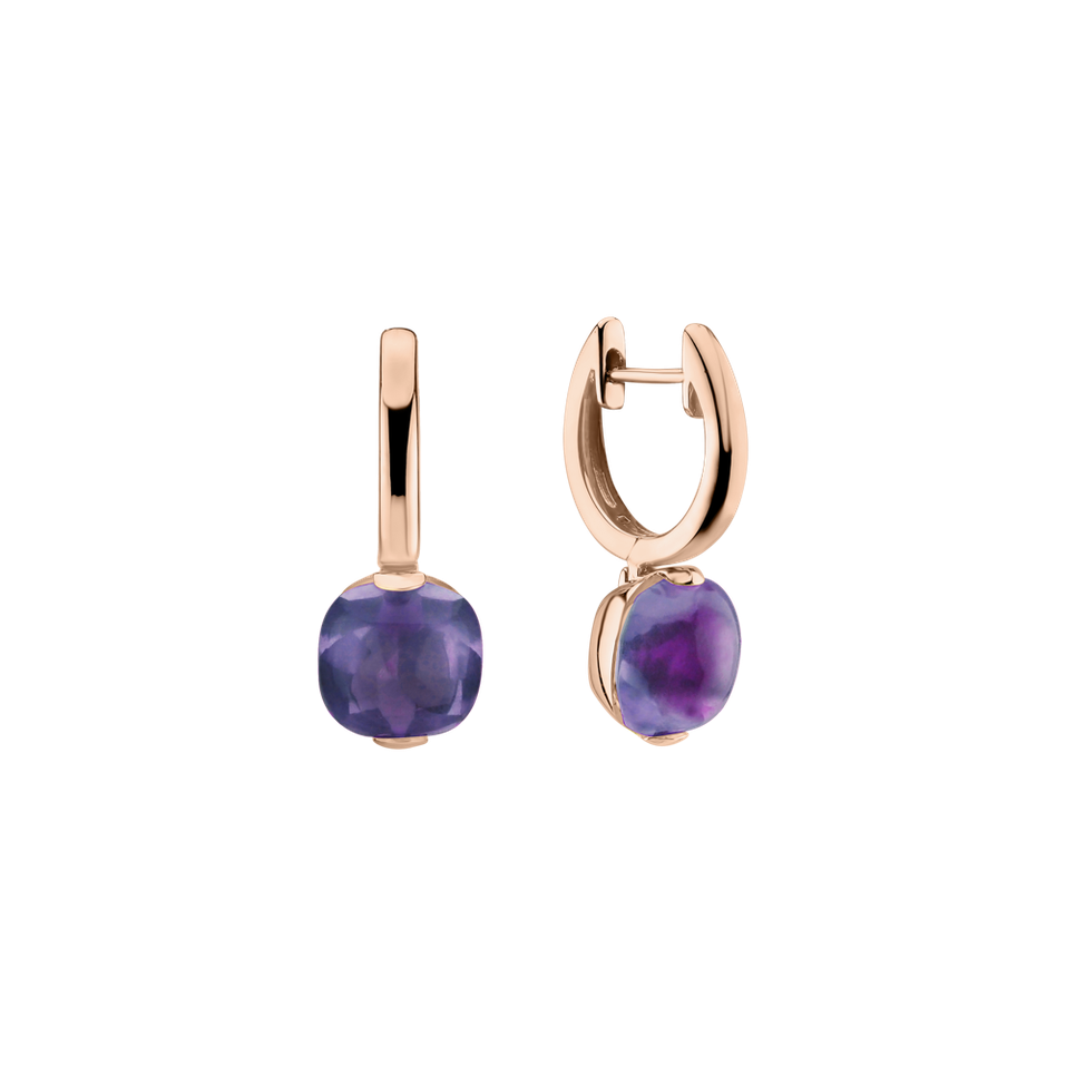 Earrings with Amethyst Brazil Bonbon