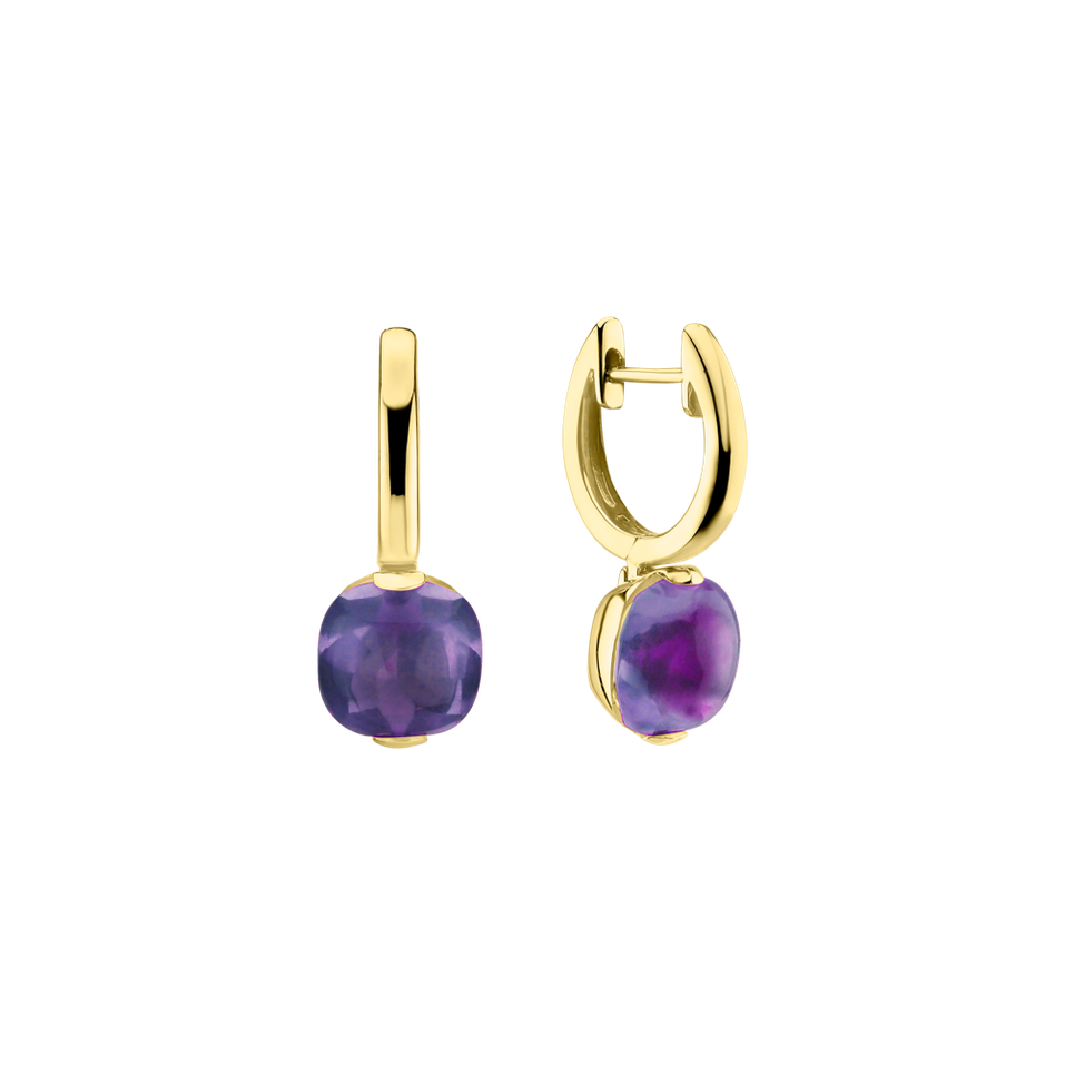 Earrings with Amethyst Brazil Bonbon