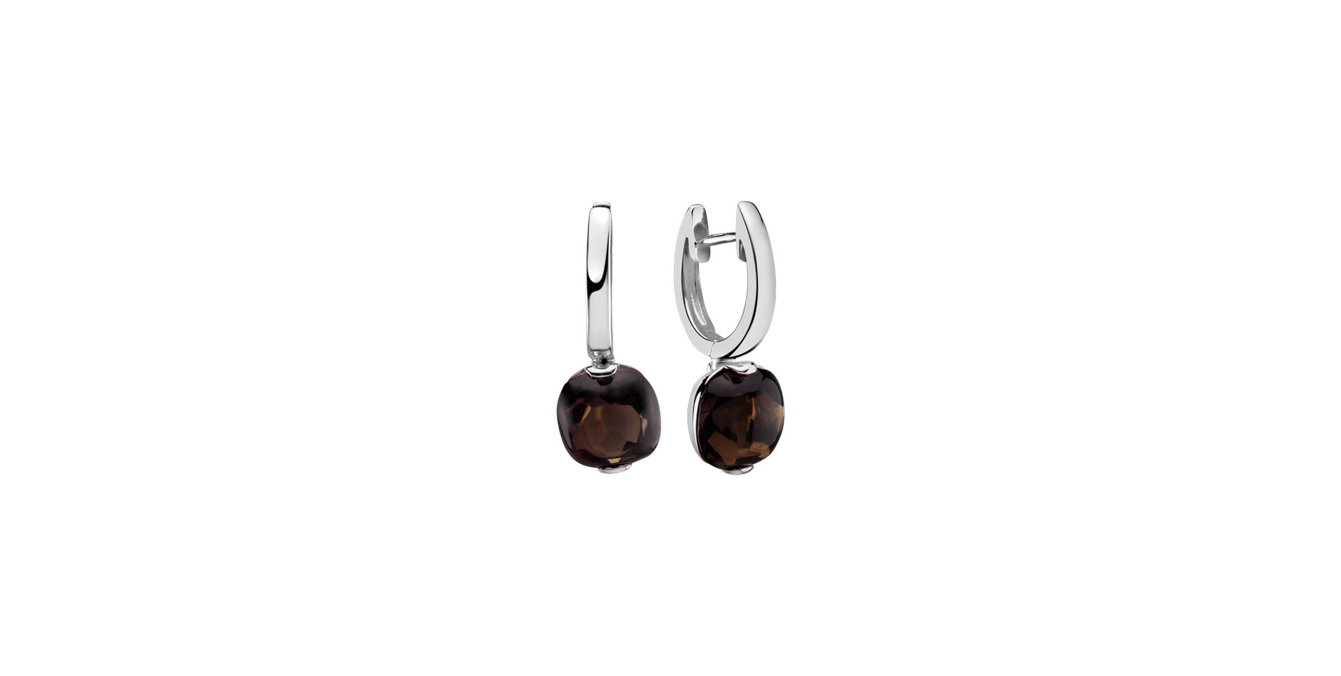 Earrings with Smoky Quartz Bonbon