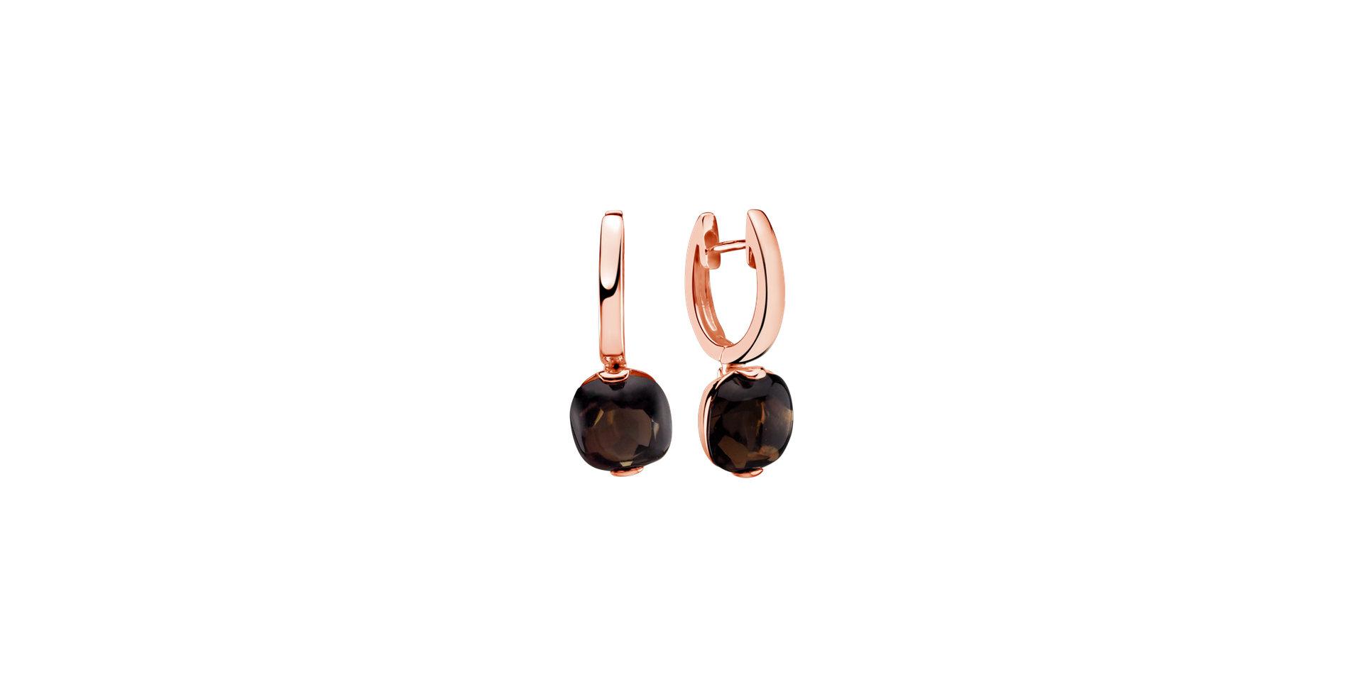 Earrings with Smoky Quartz Bonbon