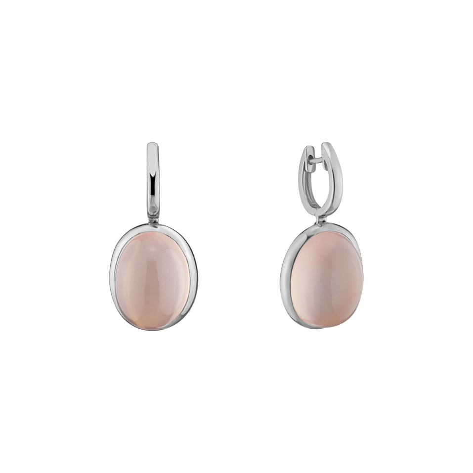 Earrings with Rose Quartz Miracle Cosmos
