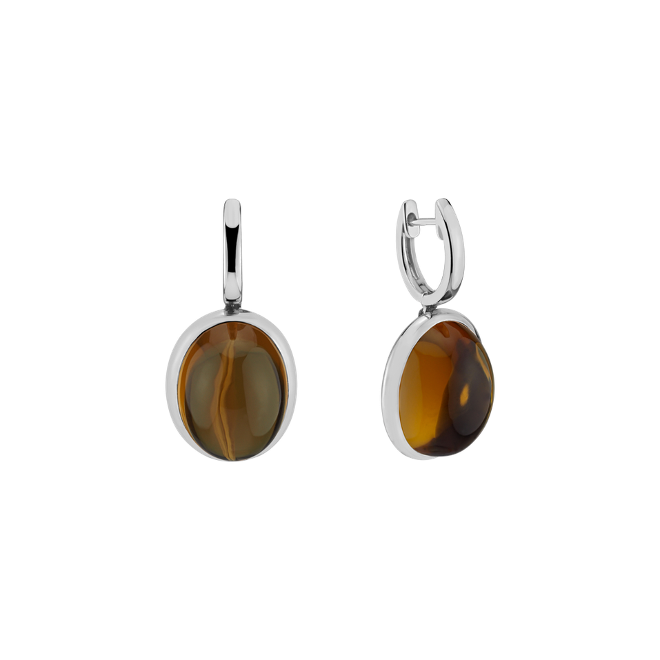 Earrings with Quartz Miracle Cosmos