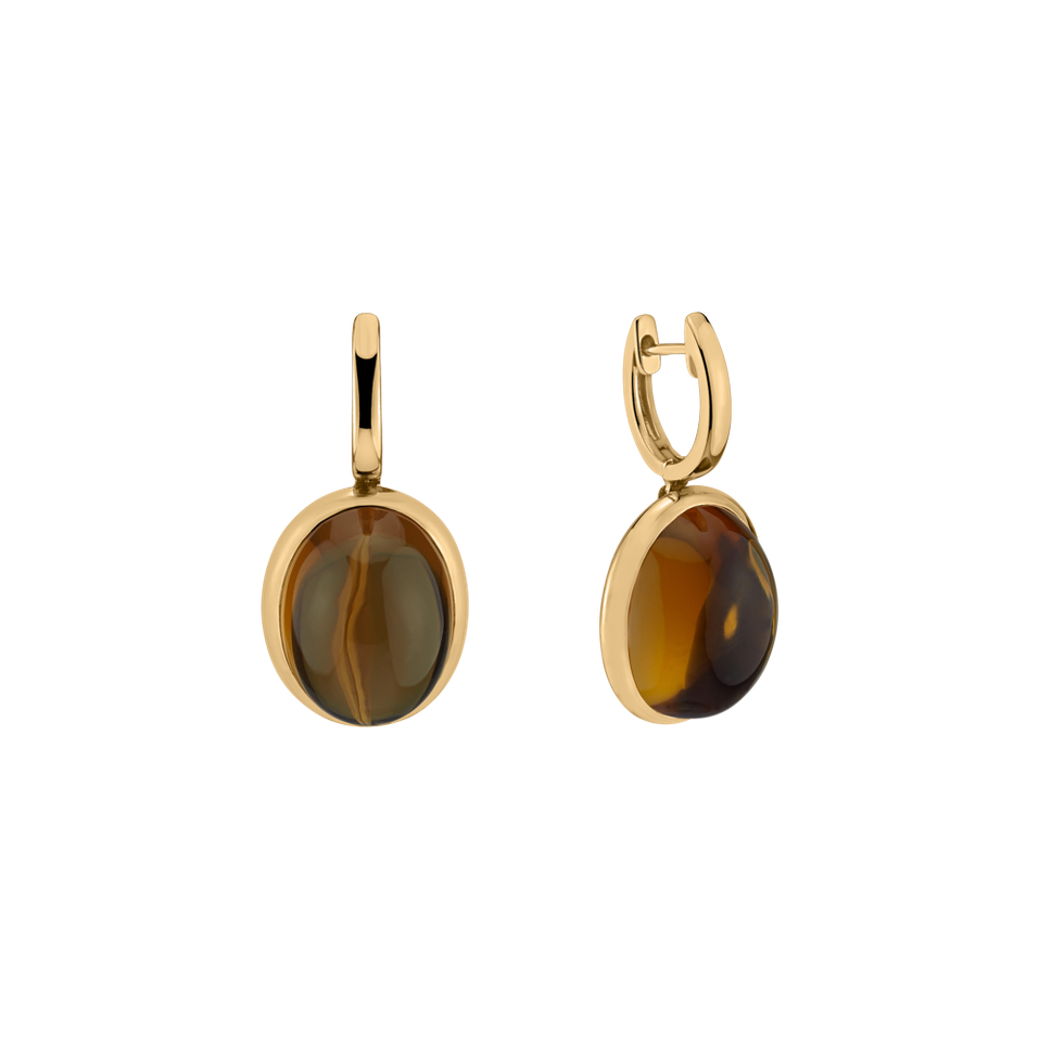 Earrings with Quartz Miracle Cosmos