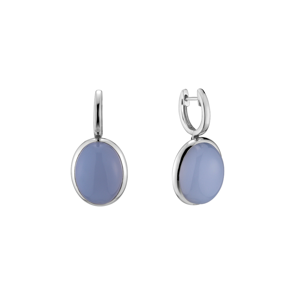 Earrings with Chalcedony Miracle Cosmos