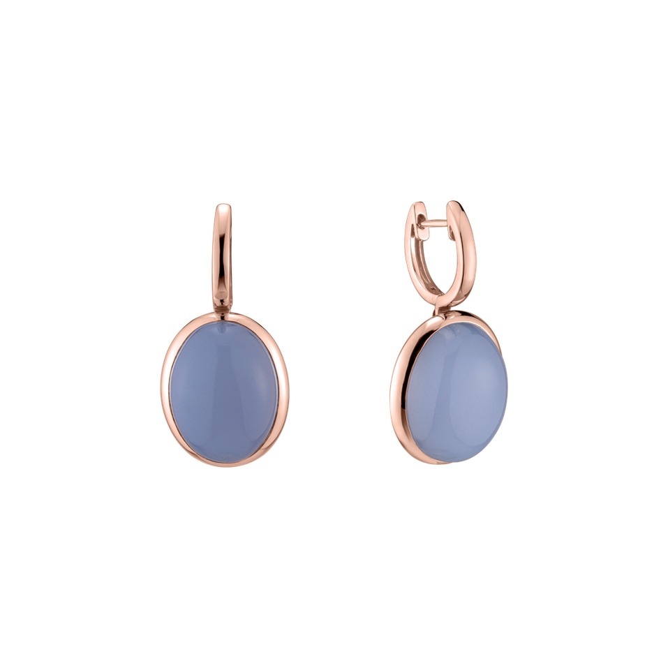 Earrings with Chalcedony Miracle Cosmos