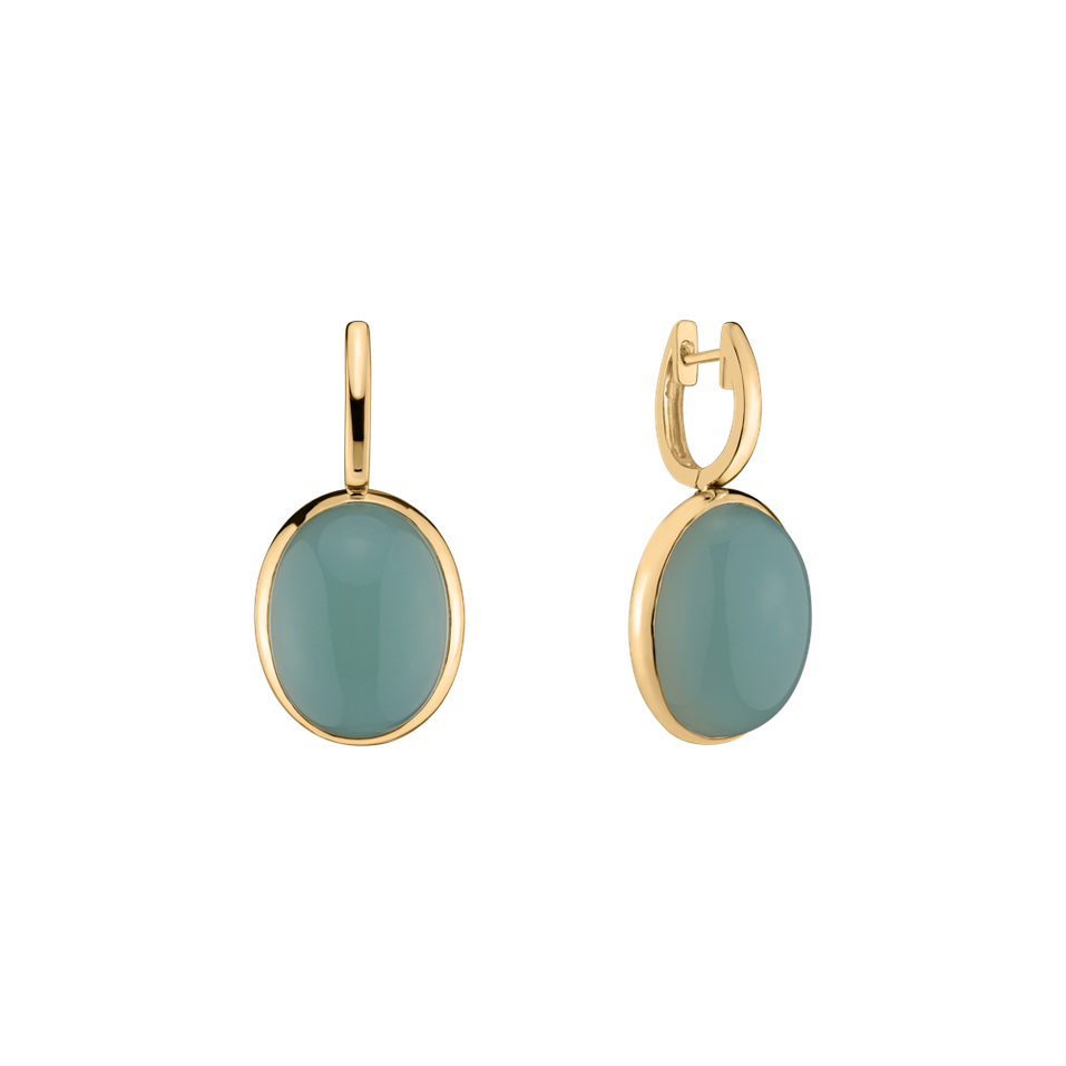 Earrings with Chalcedony Miracle Cosmos