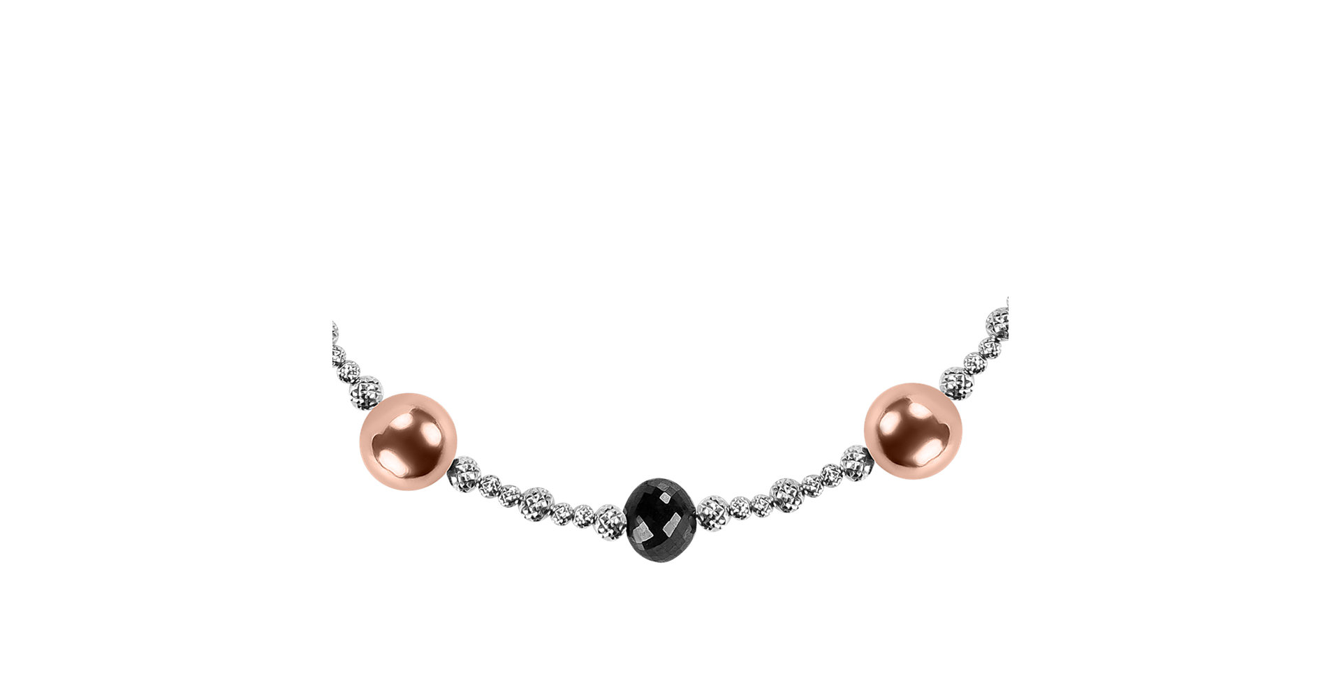 Bracelet with black and white diamonds Nathan