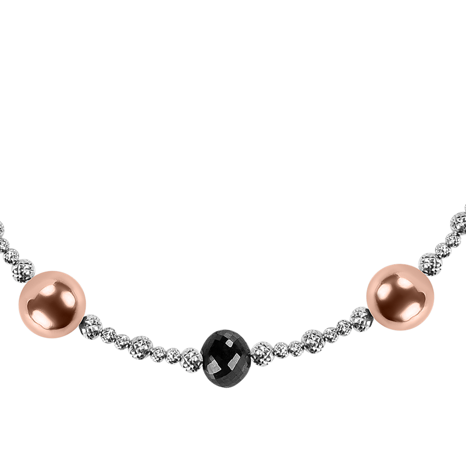 Bracelet with black and white diamonds Nathan