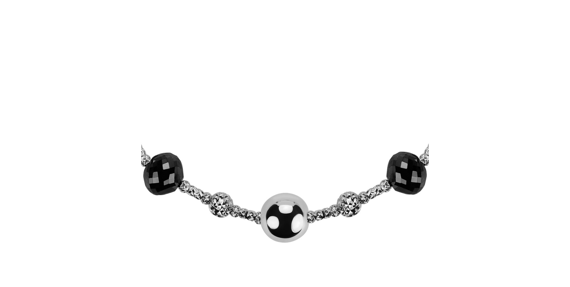 Bracelet with black and white diamonds Jonathan