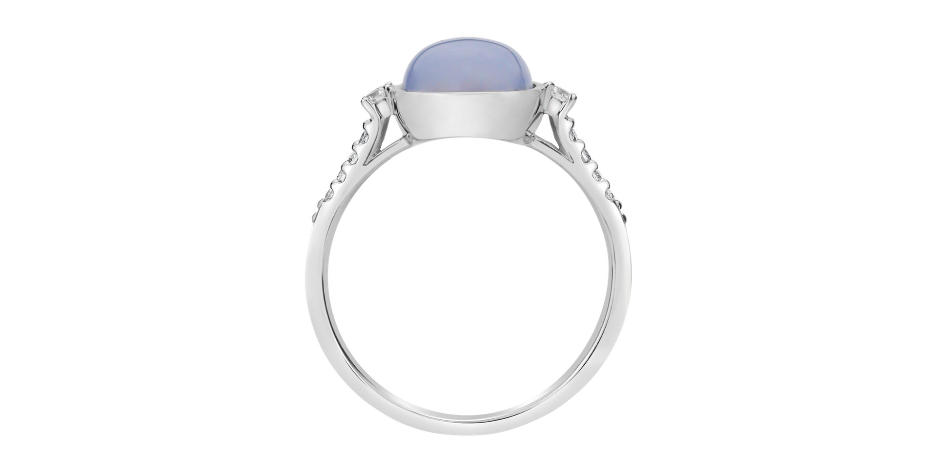 Diamond ring with Chalcedony Luxy Bonbon