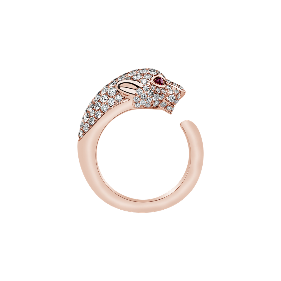 Diamond ring with Ruby Sparkling Beast