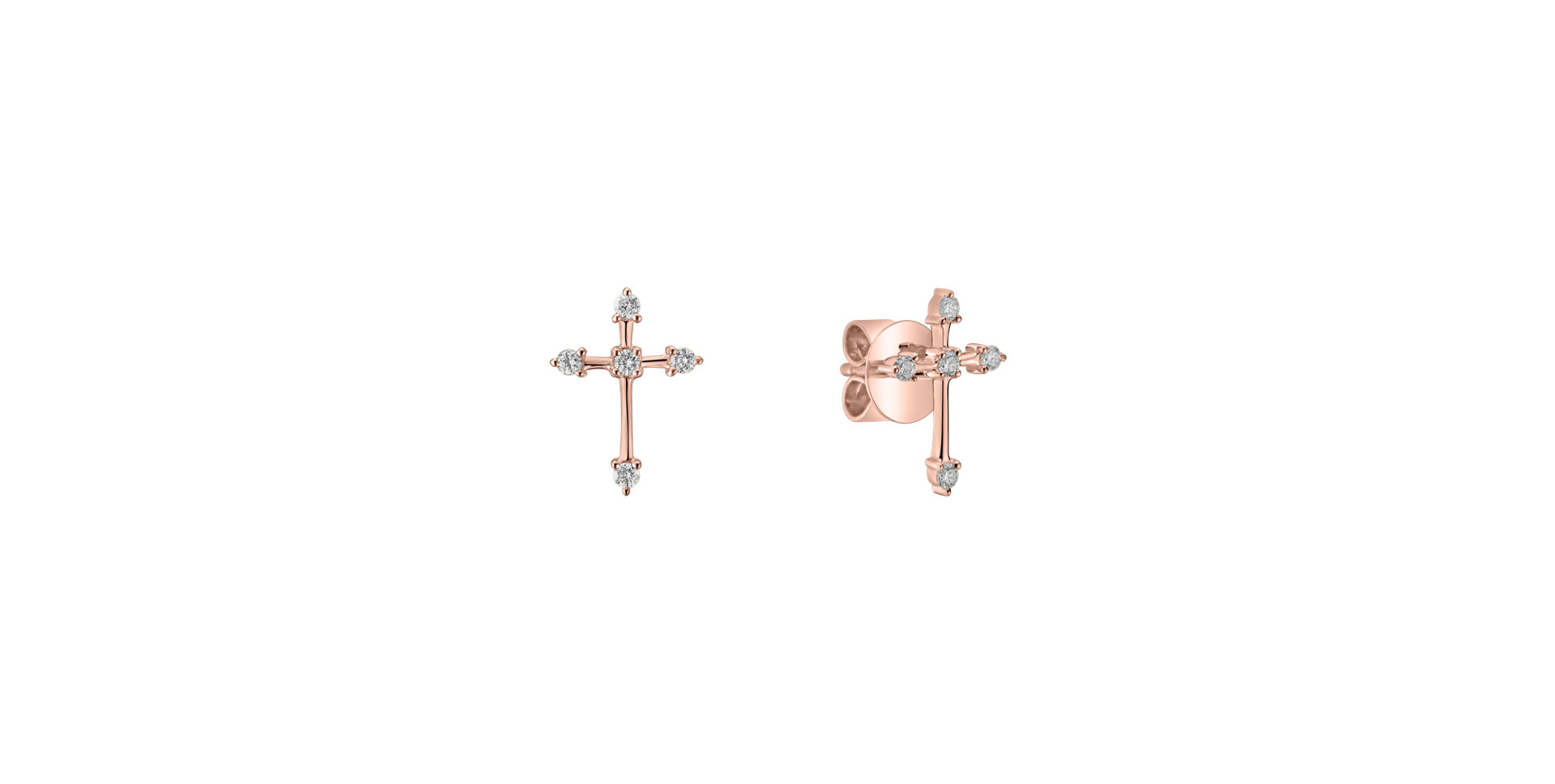 Diamond earrings Passion Cross