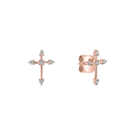 Diamond earrings Passion Cross