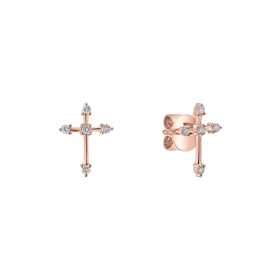 Diamond earrings Passion Cross