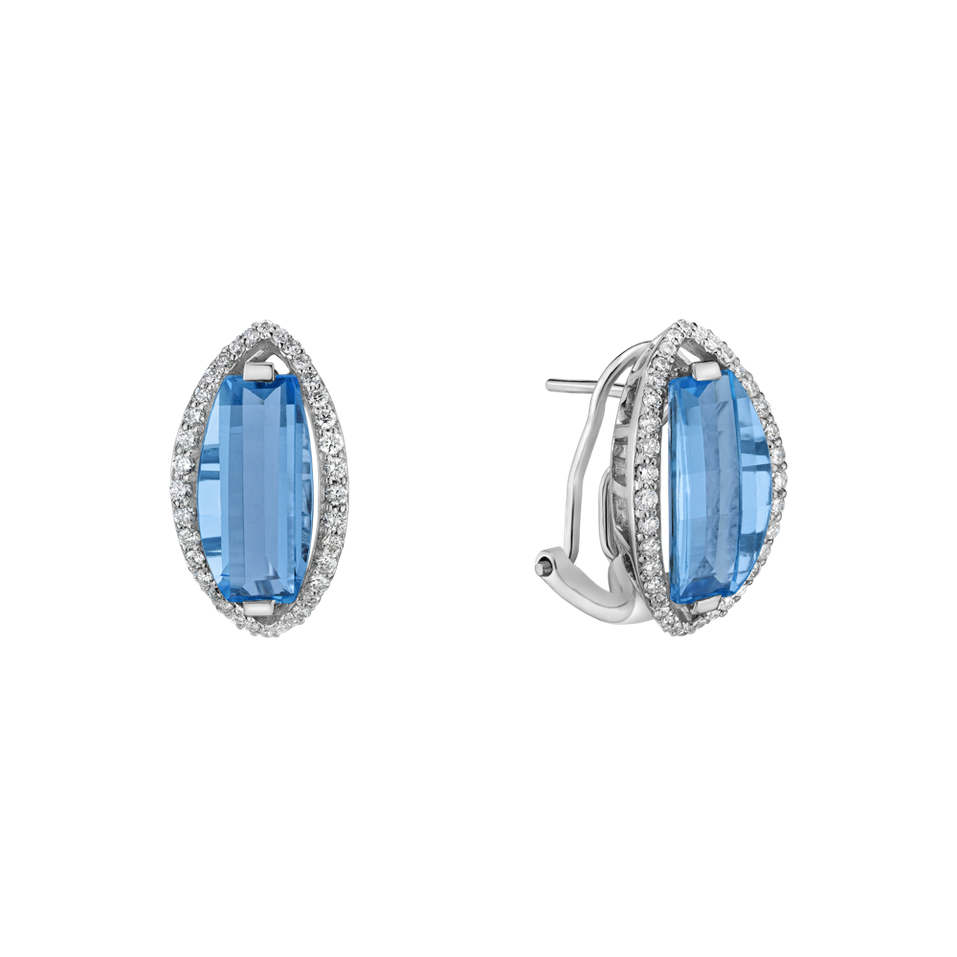 Diamond earrings with Topaz Howery