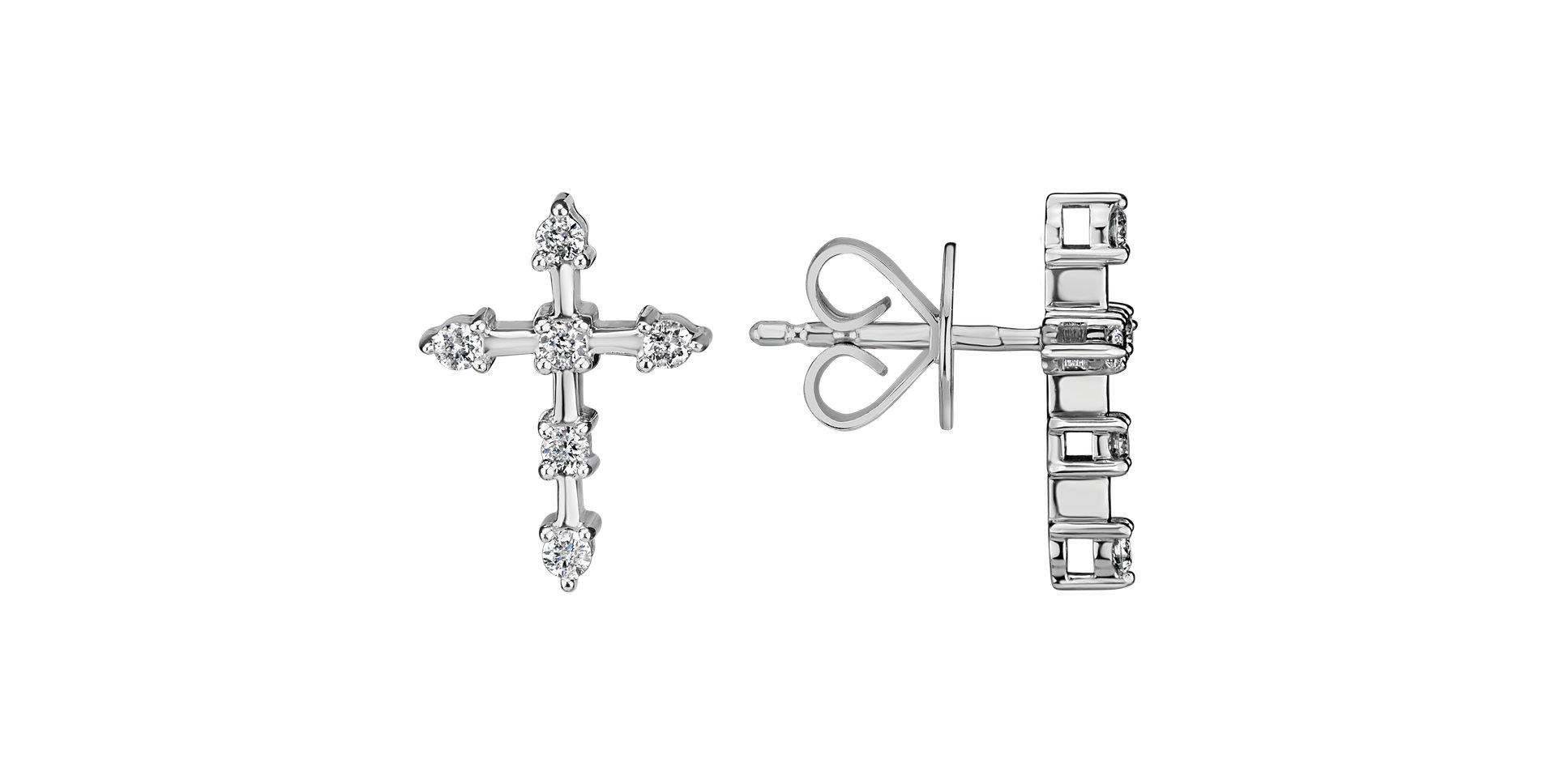 Diamond earrings Sparkling Cross