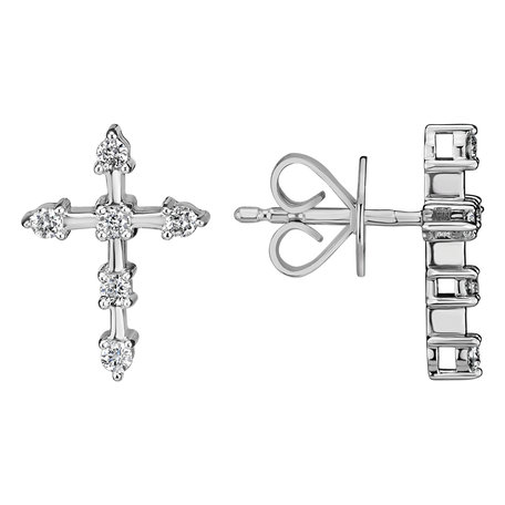 Diamond earrings Sparkling Cross