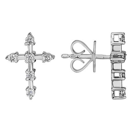 Diamond earrings Sparkling Cross