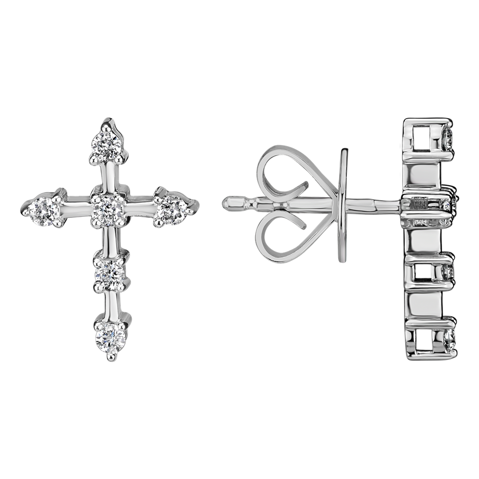 Diamond earrings Sparkling Cross
