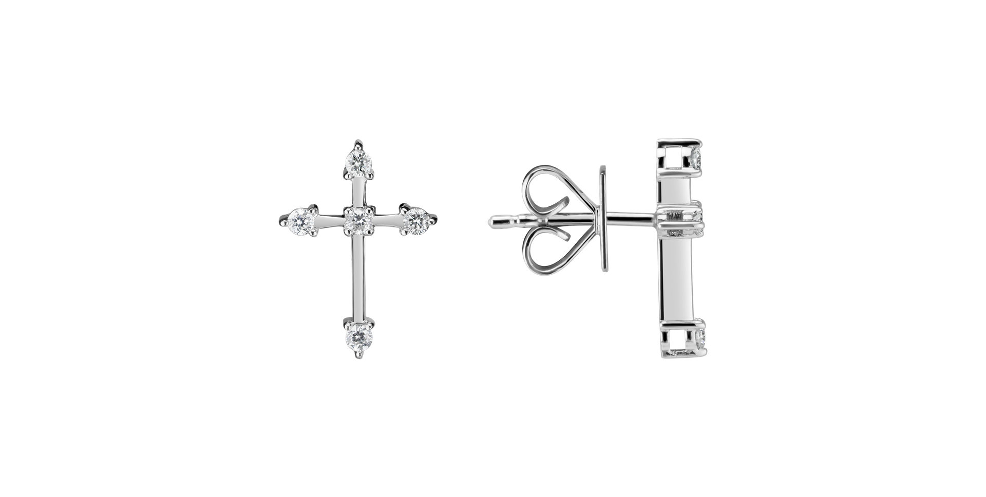 Diamond earrings Shiny Cross