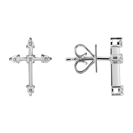 Diamond earrings Shiny Cross