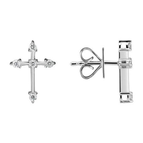 Diamond earrings Shiny Cross