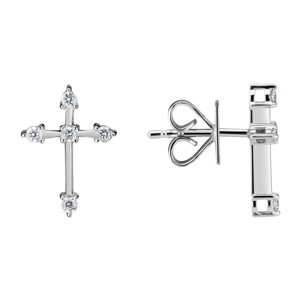 Diamond earrings Shiny Cross