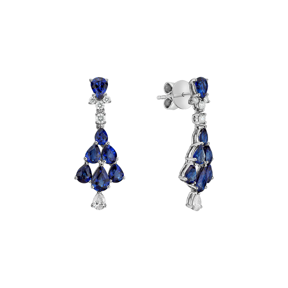 Diamond earrings and Sapphire Aristocrat Magic