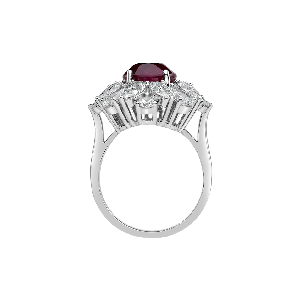 Diamond ring with Ruby Ruby Queen