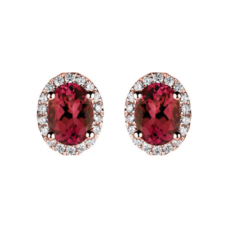 Diamond earrings with Ruby Imperial Allegory