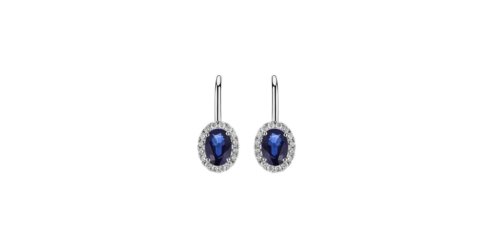 Diamond earrings with Sapphire Imperial Allegory