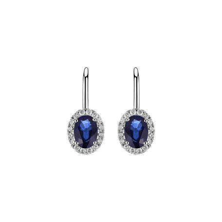 Diamond earrings with Sapphire Imperial Allegory