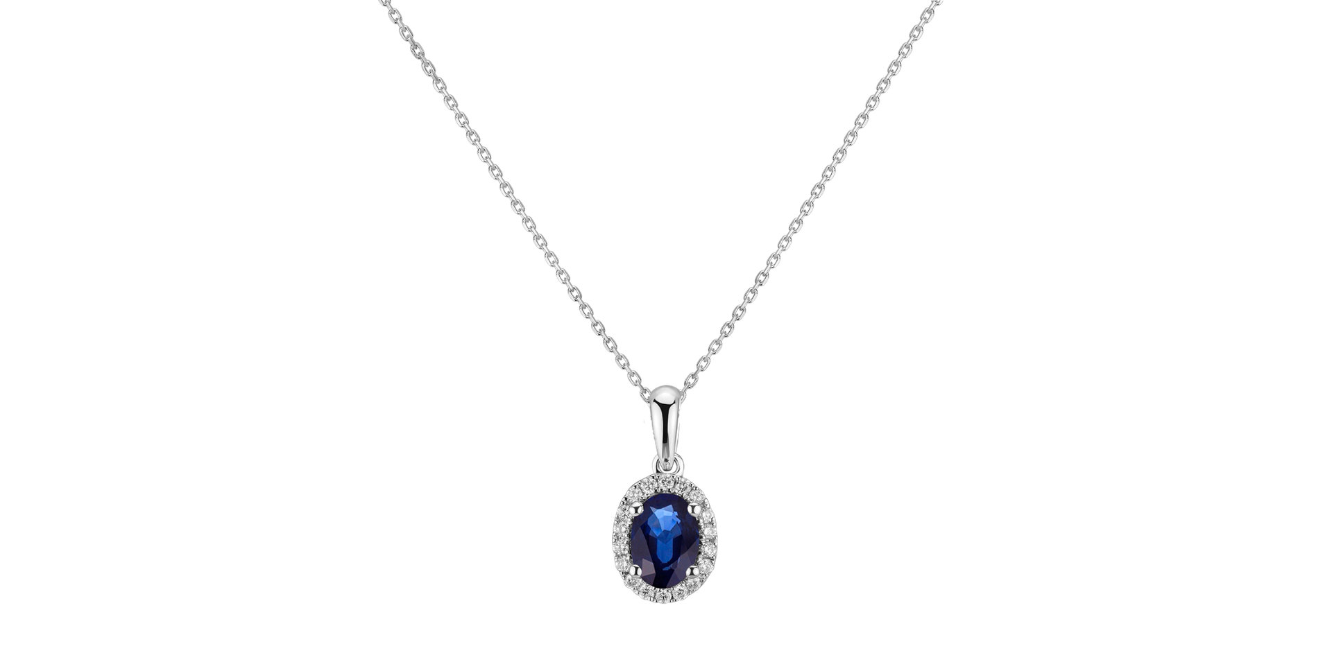 Diamond pendant with Sapphire Princess Essence
