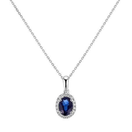 Diamond pendant with Sapphire Princess Essence