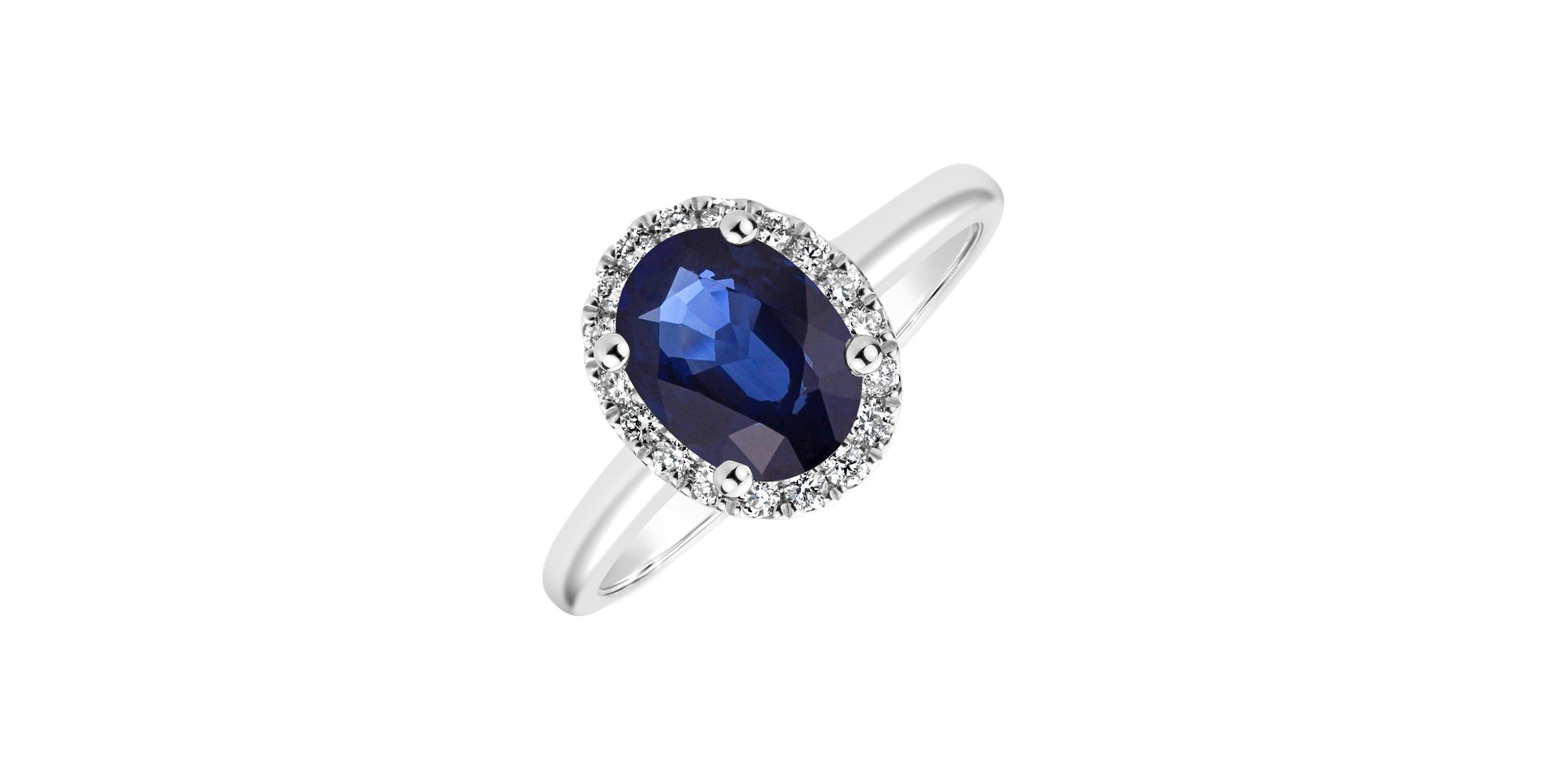 Diamond ring with Sapphire Princess Wish